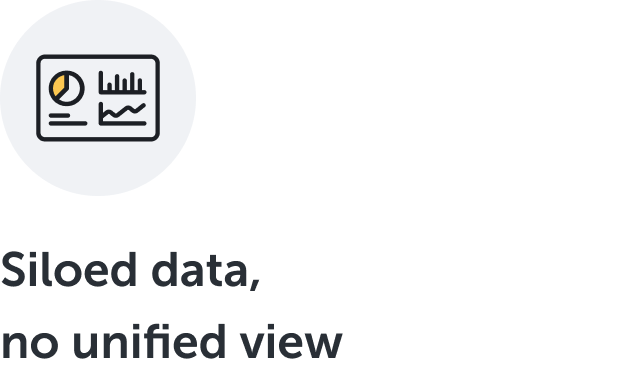 Siloed data, no unified view